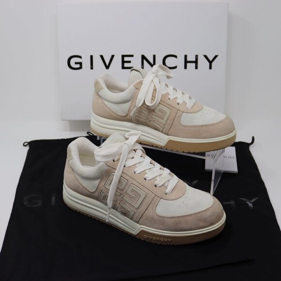 Givenchy 38 Beige & White Suede G4 Sneaker